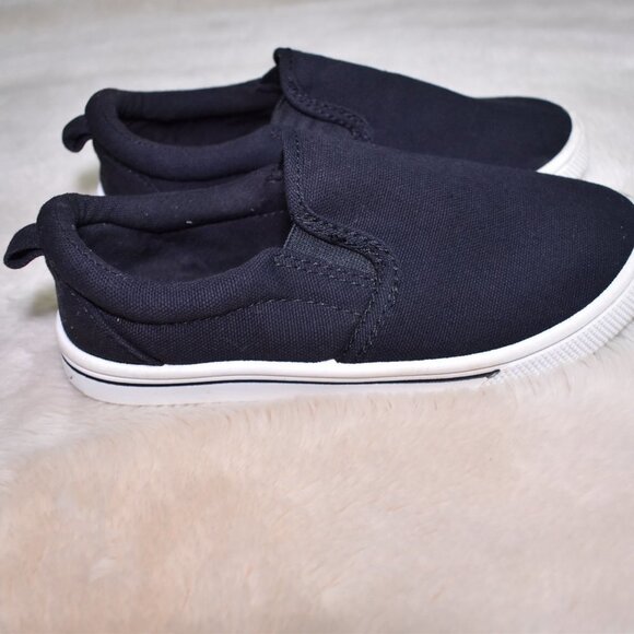Cat & Jack Black Slip on Slide on Canvas Casual Sneakers Size 13 - Picture 8 of 9